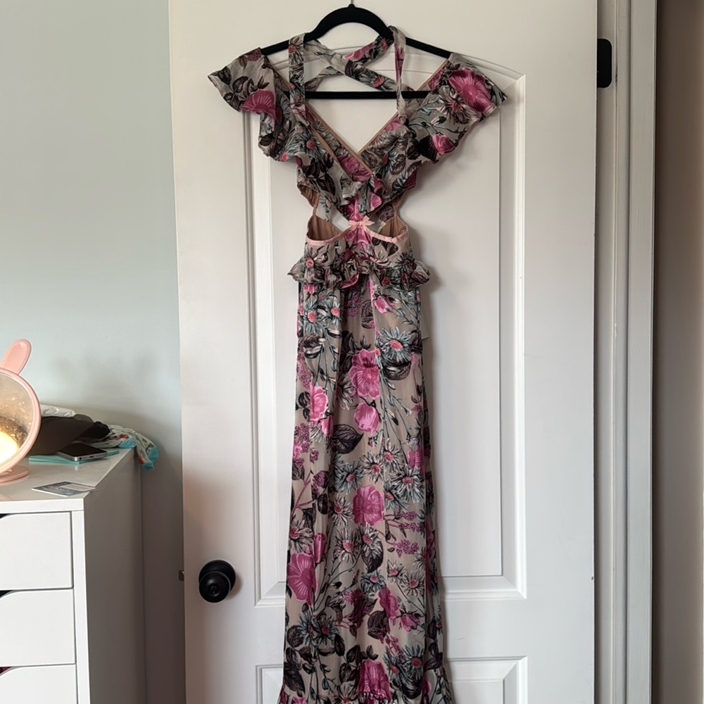 Floral cut out maxi dress NWT for love and lemons